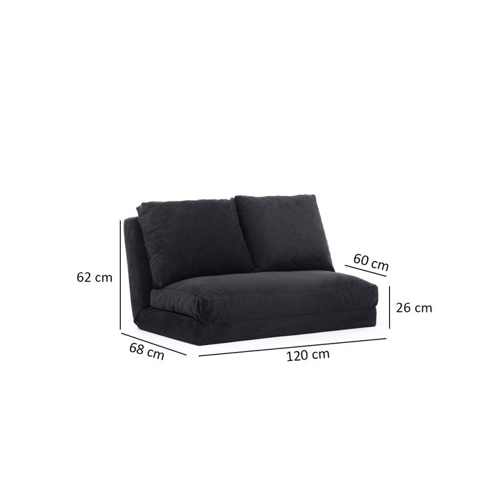 Atelier Del Sofa Taida Sofá cama de 2 plazas Negro